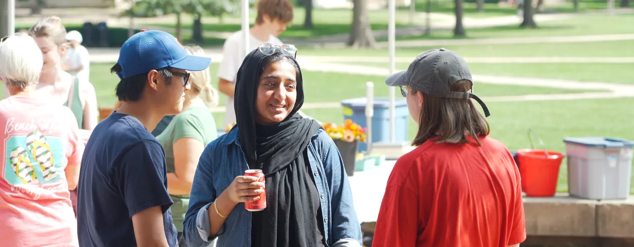 graduate students on the Quad